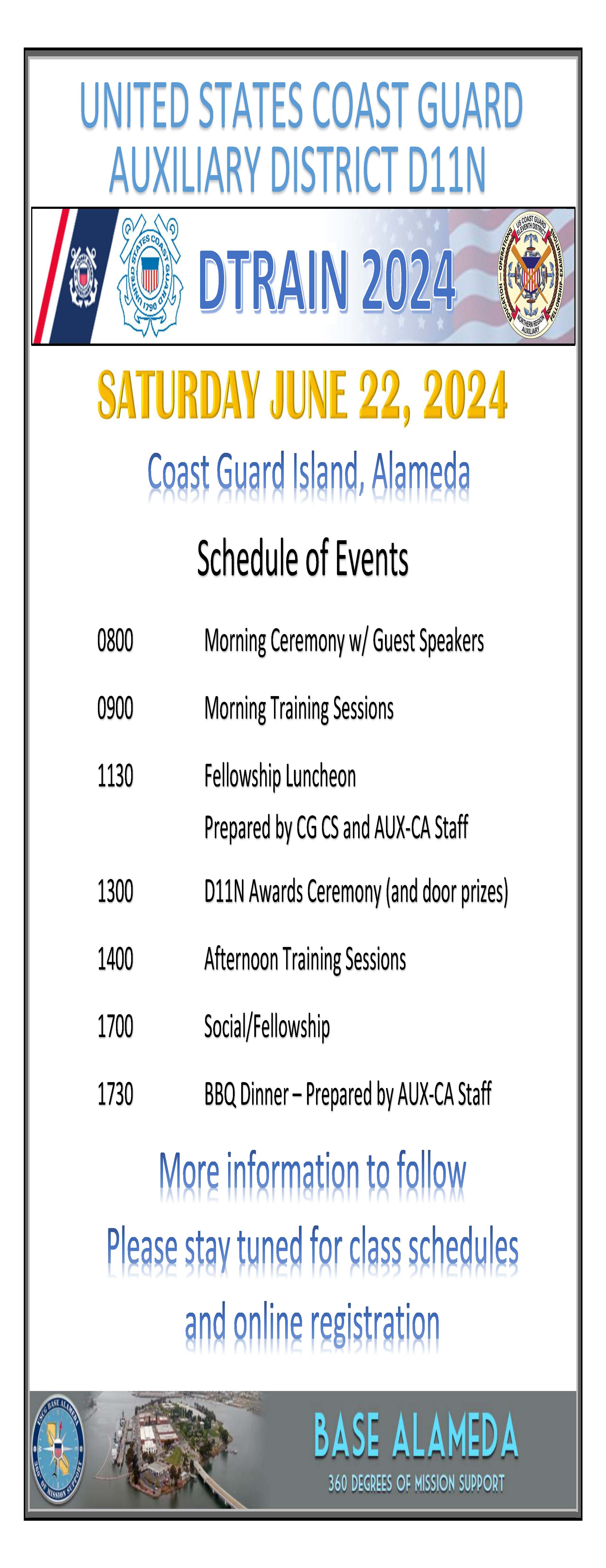 D-Train 2024 Schedule of Events